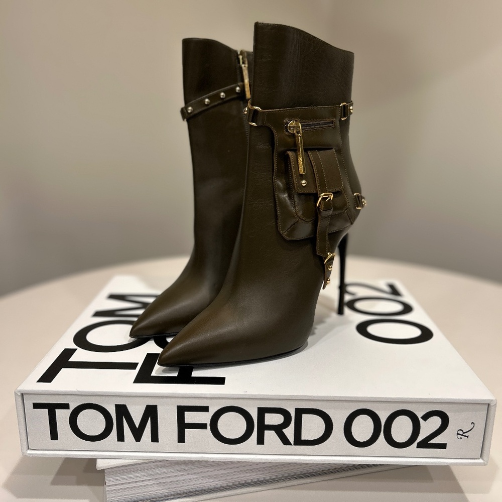 Kendall Miles Pout Boot – Olive – Size 39